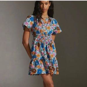 Anthropologie Somerset floral Mini dress size M
